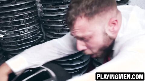 PlayingMen.com - Salesman Diego Reyes fingered and fucked by his boss