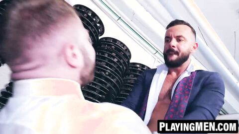 PlayingMen.com - Salesman Diego Reyes fingered and fucked by his boss