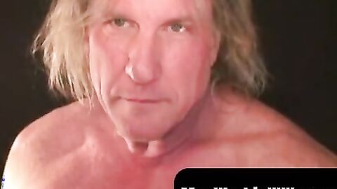 MenWorkinXXX.com - Blond mature stud strokes his dick until a blasting end solo