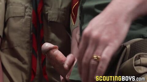 Scout twinks eager to please their scoutmaster by satisfying his lustful cravings
