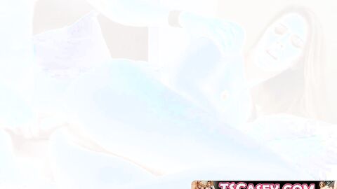 TSCasey.com - Hot tbabe Casey Kisses riding big cock raw intensely after deepthroat b