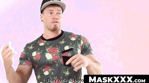 MaskXXX.com - Muscular alpha male Brad's naked strip after an interview