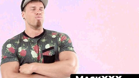 MaskXXX.com - Muscular alpha male Brad's naked strip after an interview
