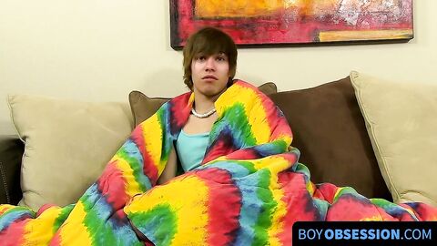 BoyObsession.com - Emo twink's uncut cock jack off and ass dildoing session