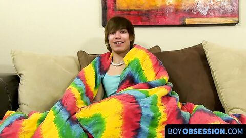 BoyObsession.com - Emo twink's uncut cock jack off and ass dildoing session