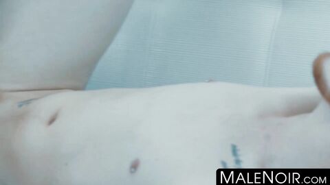 MaleNoir.com - Cute gay ginger bottom rimmed and anally fucked by monster BBC deep an