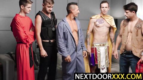 NextDoorXXX.com - Trevor Harris' twink orgy with dick and anal play