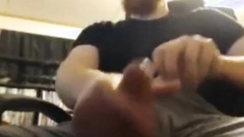 Muscular Ginger Daddy Strokes His Big Cock