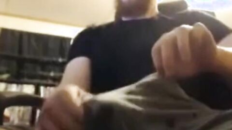 Muscular Ginger Daddy Strokes His Big Cock