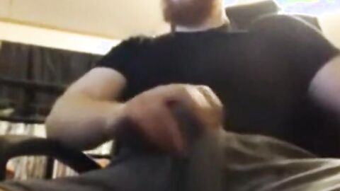 Muscular Ginger Daddy Strokes His Big Cock