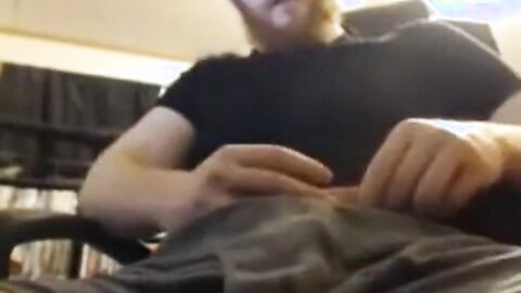 Muscular Ginger Daddy Strokes His Big Cock