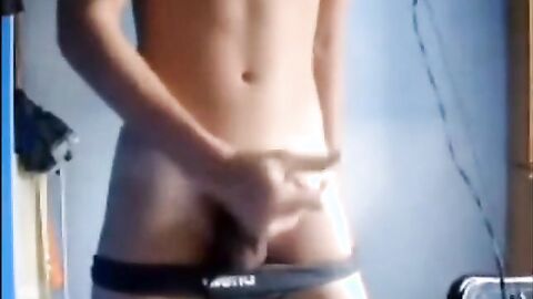 Tasty Amateur Twink's Striptease and Masturbation