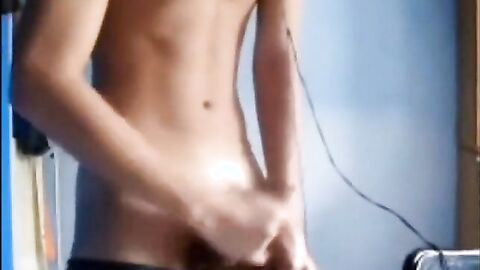 Tasty Amateur Twink's Striptease and Masturbation
