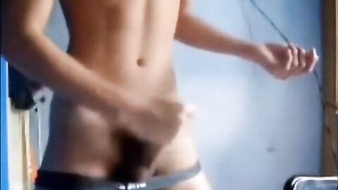 Tasty Amateur Twink's Striptease and Masturbation