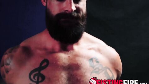 Submissive Alpha Wolfe is teased in his swelling cock in the dungeon