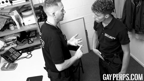 Brody Kayman fingers and rams security trainee Jack Valor