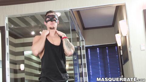 Tattooed Vince pleasure himself with his massive fleshlight