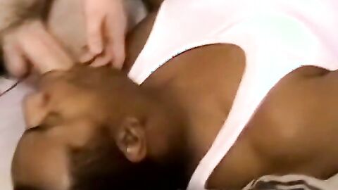 JoeSchmoeXXX.com - Fat chocolate amateur ass fucked by huge white cock