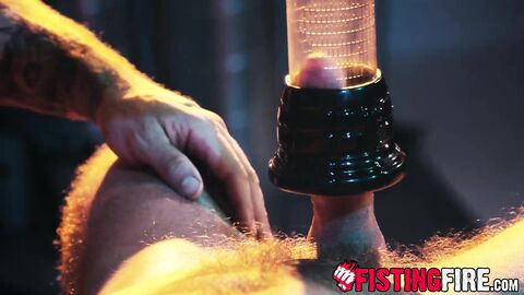 Hunky Tryp Bates creams himself after taking a bareback pounding