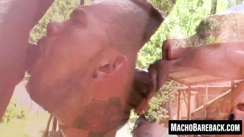 Pablo Bravos asshole is fucked outdoors by BBC hunk Diarrah Mamadou