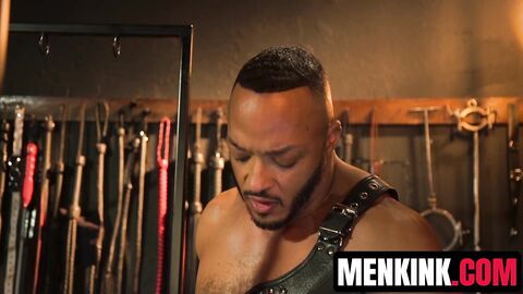 Restrained Tony Orlando moans as Dillon Diaz torments his body