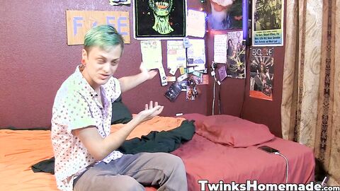 Naughty and hung Jason Valencia shows off swollen cock while jerking