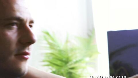 Slim redhead Lydia Moser partakes in a bisexual threesome with two horny dudes