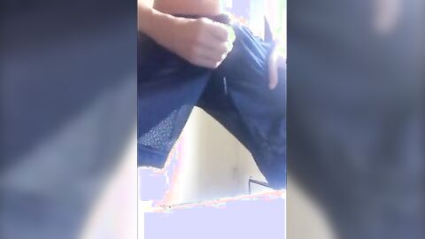 Amateur Guy Masturbates in Pants
