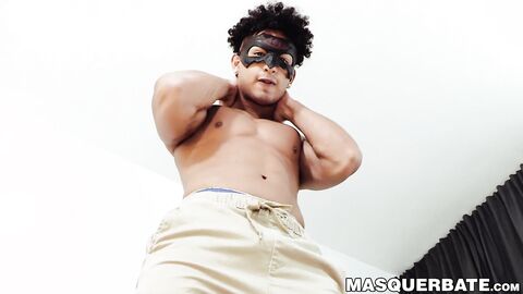 Muscled Kenzo Alvarez jacks off his big cock with fleshlight