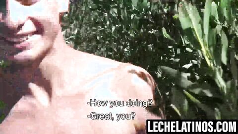 LecheLatinos.com - Sweet gay Alexis enjoys outdoor action with Mauri
