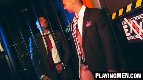 PlayingMen.com - Dani Robles and Marco Napoli's sling flip flop fun in a suit