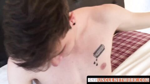 SayUncleNetwork.com - Latino teenager's cum swallowing after a raw bareback ride for