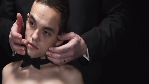 Muscular daddy slides his long thick cock into the sweaty hole of twink Marcus Rivers