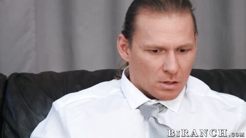 Frisky Lady Dee swallows my dick while her hung lover penetrates my butt