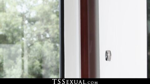 TSSexual.com - Tattooed older stud gets barebacked hard by gorgeous tranny's massive