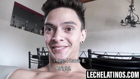 LecheLatinos.com - Attractive hottie tincho chokes on my cock post massage