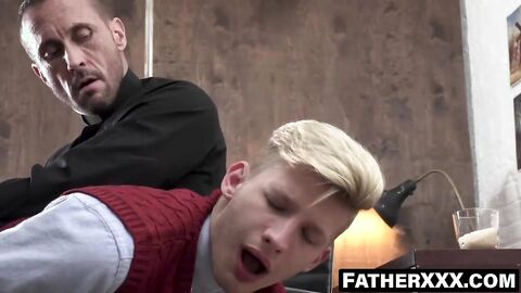 FatherXXX.com - Slutty blonde seminarian obeys holy father's raw orders