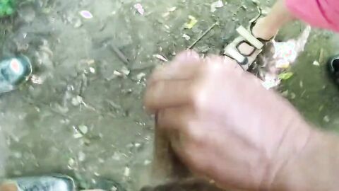 Group Sex in the Park with Three Amateur Men