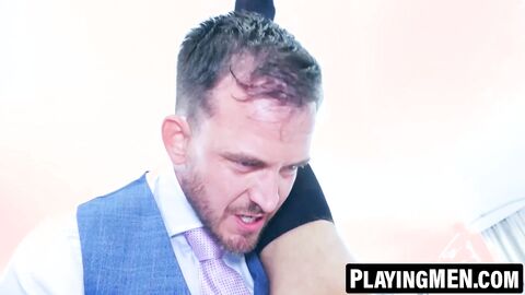 PlayingMen.com - Franky Fox's sloppy blowjob and ass fucking with Logan Moore