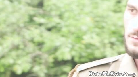 Park ranger Jerry Kaytton raw breeds cute twink scout Leo Ocean