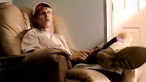 JoeSchmoeXXX.com - Amateur redneck takes a smoke before fucking black homo