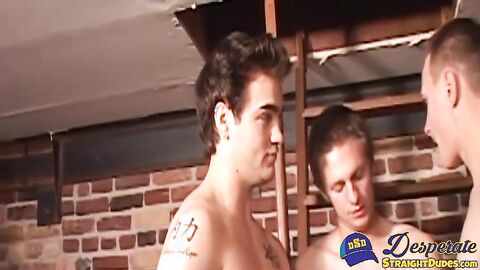 Nubile amateur Xavier Nice endures having his ass penetrated by Trey Richards and Ash