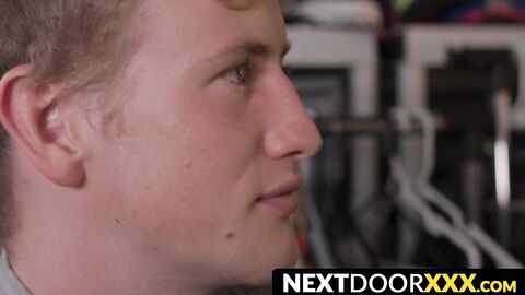 NextDoorXXX.com - Two jocks barebacking hard with intense cock sucking