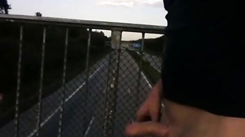 Outdoor Handjob for a Big-Cocked Hunk