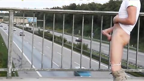 Outdoor Handjob for a Big-Cocked Hunk