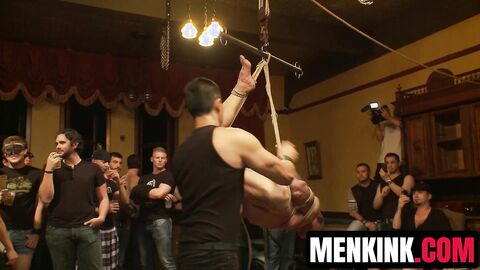 Josh West and Dirk Caber service horny studs in wildest BDSM gangbang