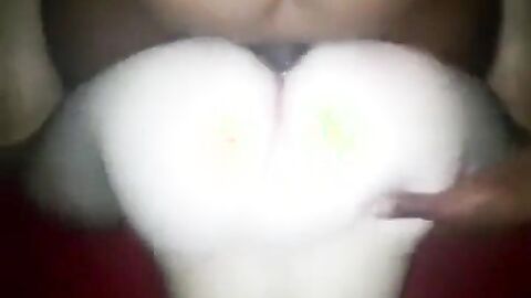 Amateur Interracial: Big Black Cock Stretches White Hole