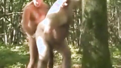 Barebacking Outdoor with Amateur Bear