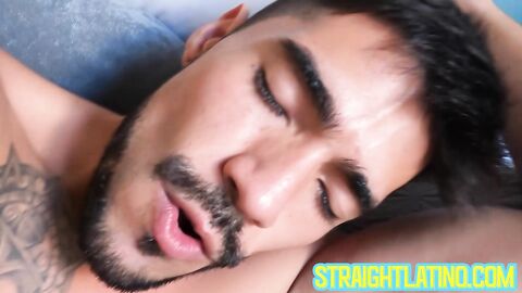 Dan Lopez was caught solo masturbating so Eman Black pounds him