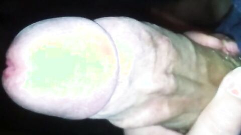 Fat Monster Cock Gets Jerked by a Twink in Bed